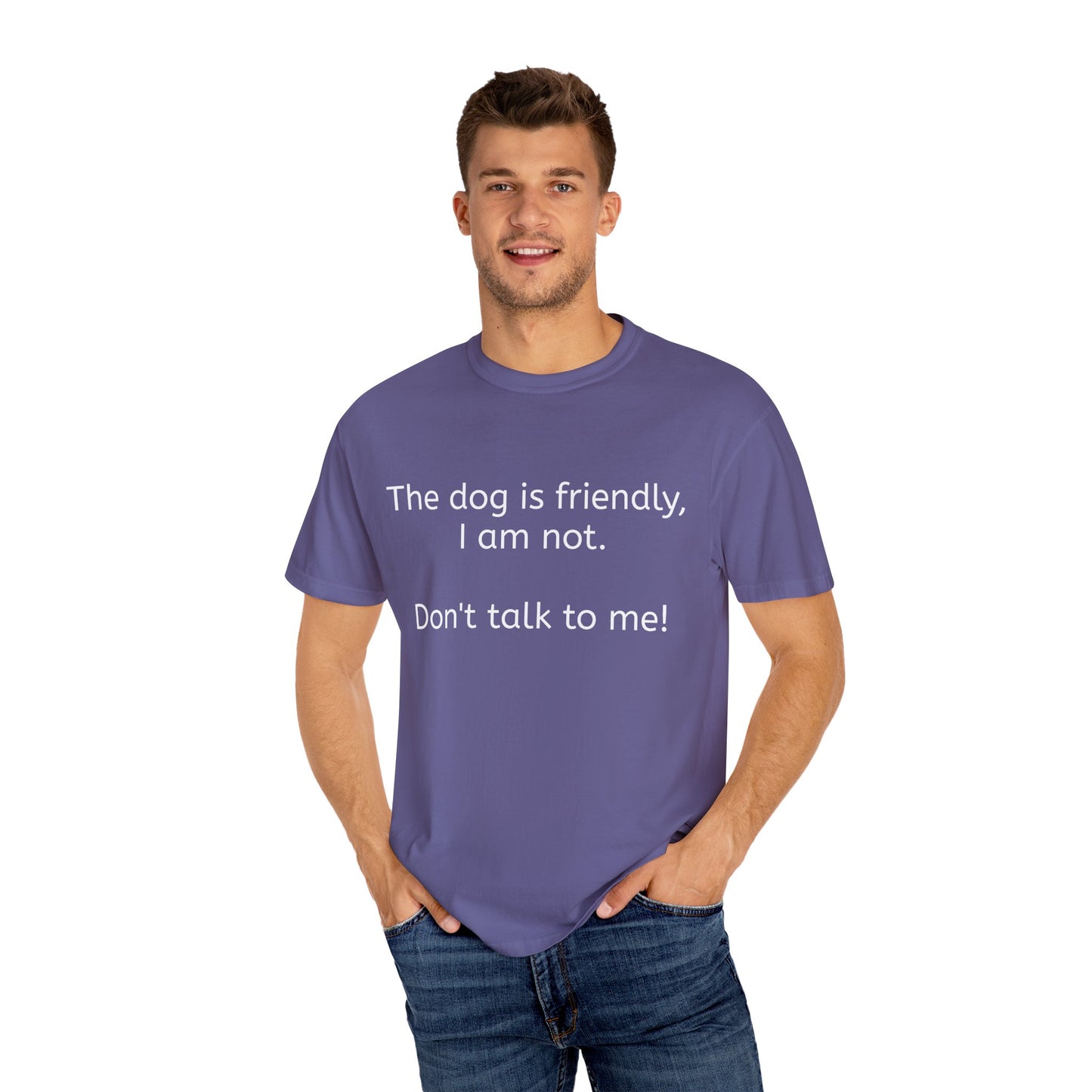 The dog is friendly