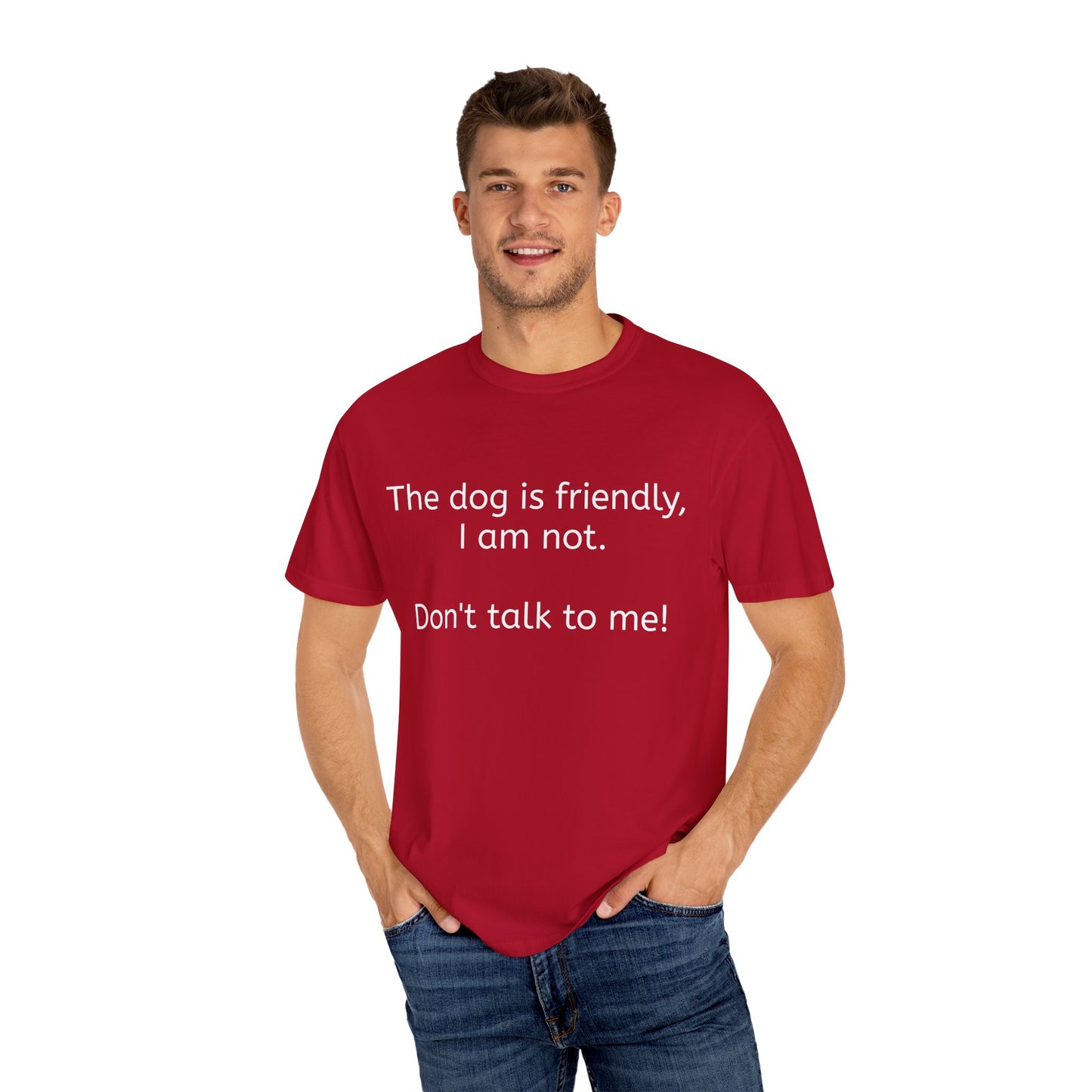 The dog is friendly