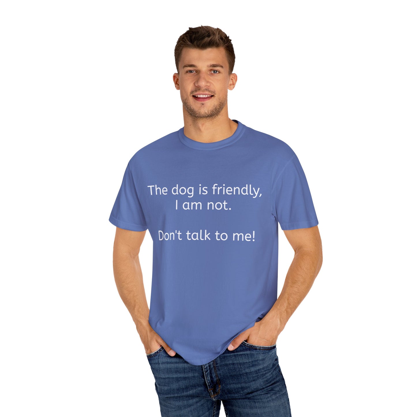 The dog is friendly