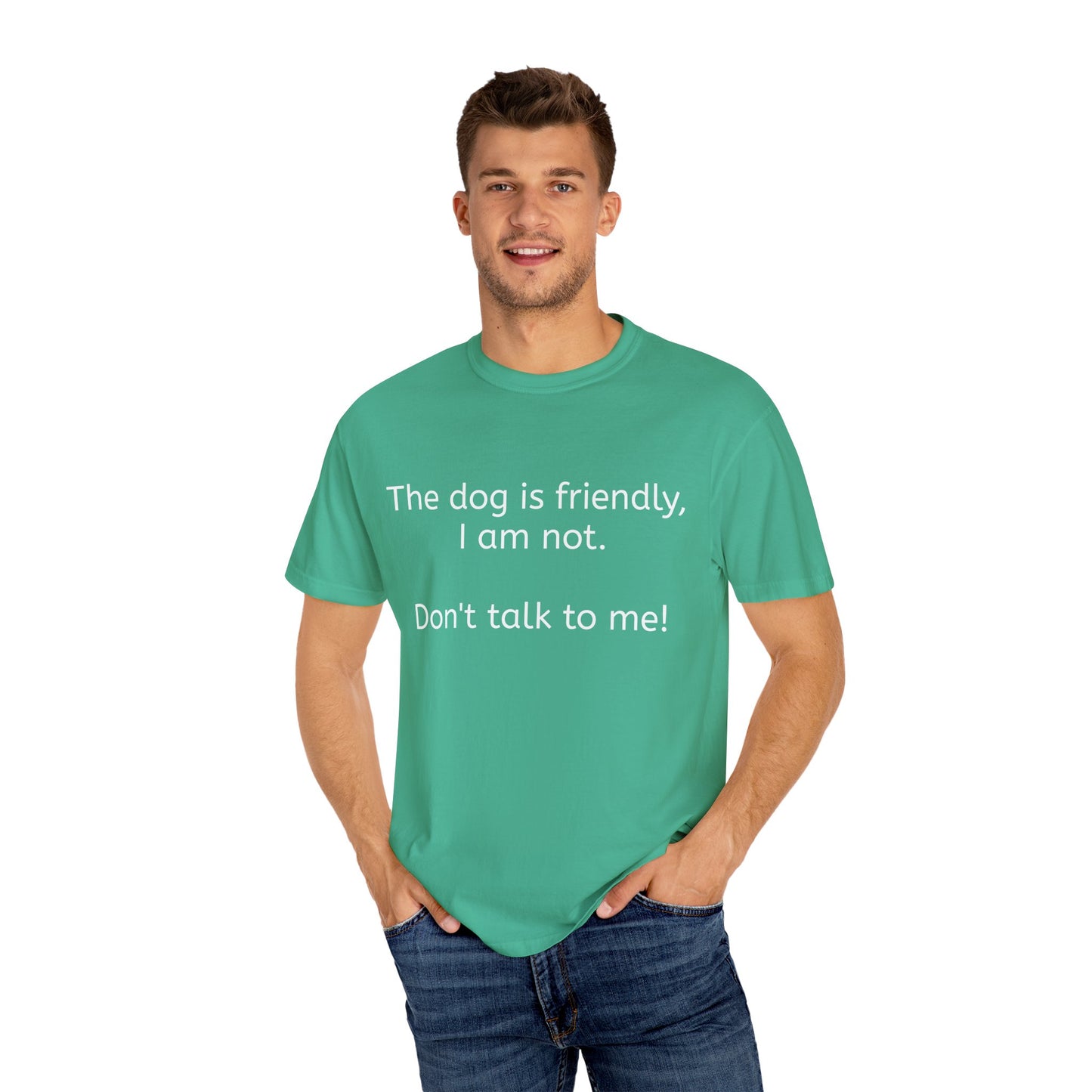 The dog is friendly
